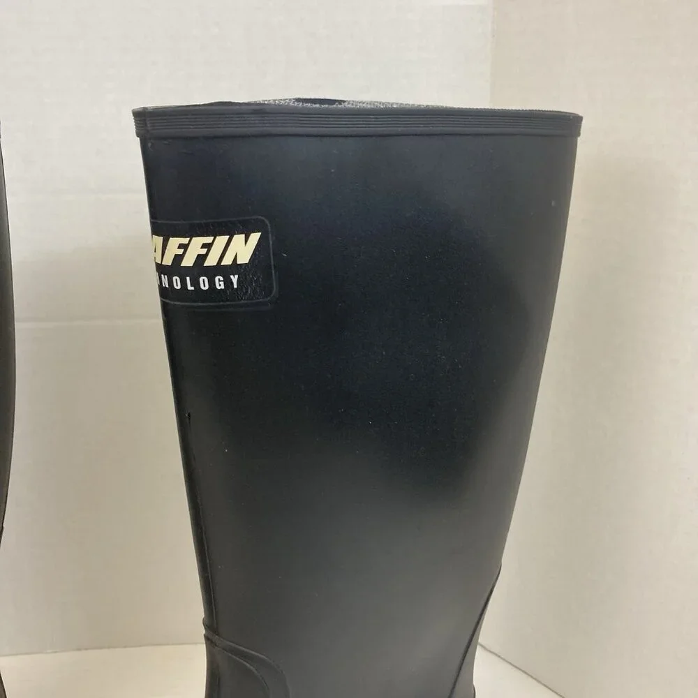 Baffin Technology Rain‎ Boots Men's 8 Waterproof Black Rubber Oil Acid Resistant